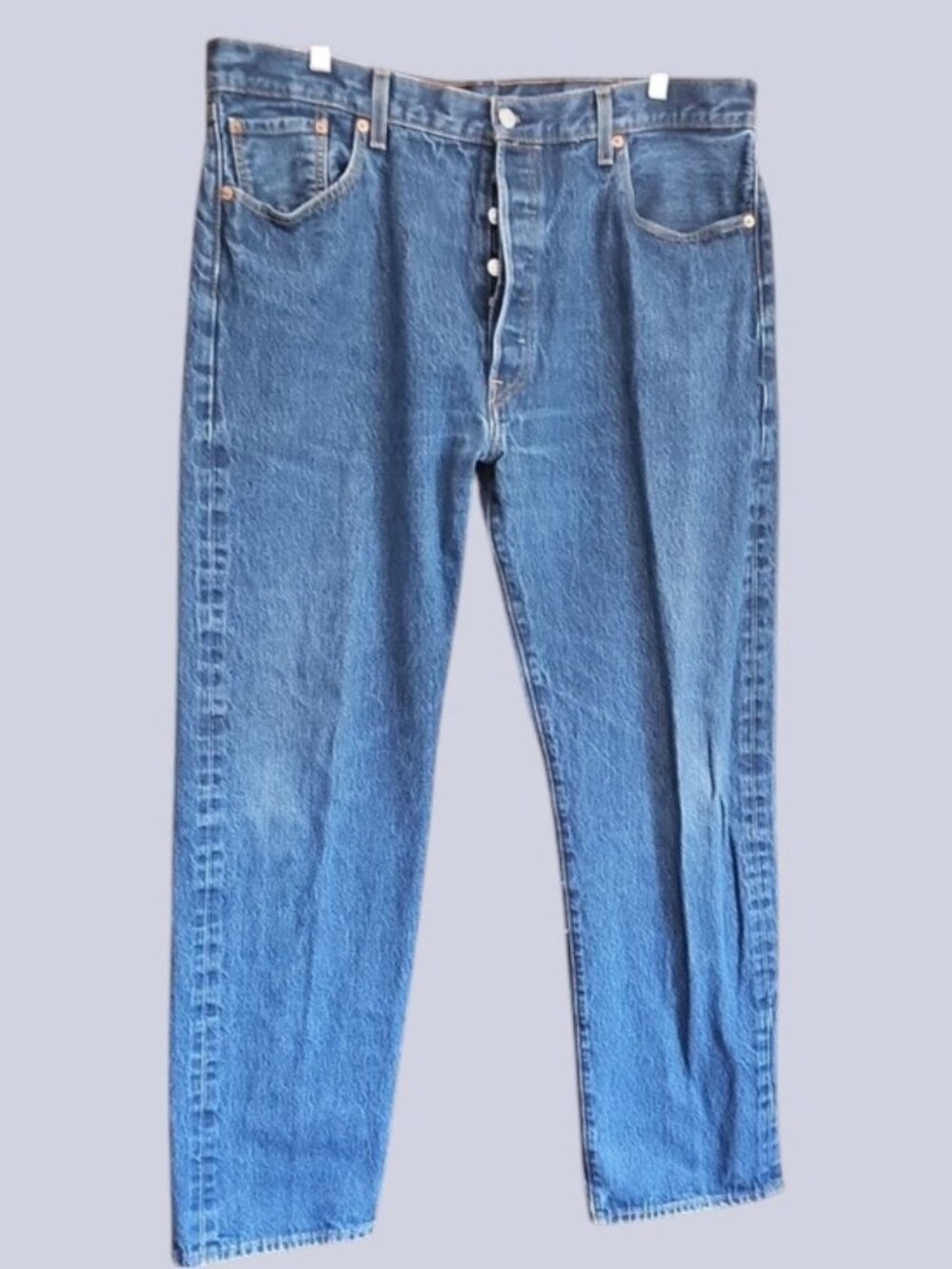 Levi’s 501 Original Fit Jeans Blue Rigid Shrink To Fit Button Fly hemmed 40x32